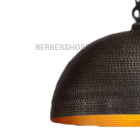 Set of 2 brass dome pendant light, Hanging Lamp , Lampshades Lighting, Art Deco - Picture 6 of 10